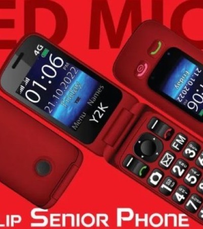 Y2K 4G Flip Senior Citizen Phone (Support TPG SIMBA Card)(1 Year Local Warranty)