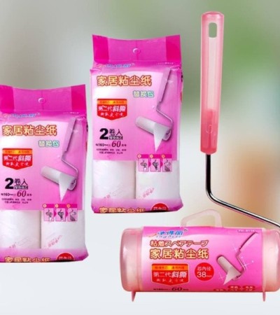 Extra Sheets (60s/90s) Dust & Floor Extra Sticky Lint Roller Refill Long / Short Handle | Hair Removal Bundle Deals 10/16cm