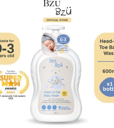 BzuBzu从头到脚婴儿洗发露，600ml |专为新生儿和敏感肌肤设计